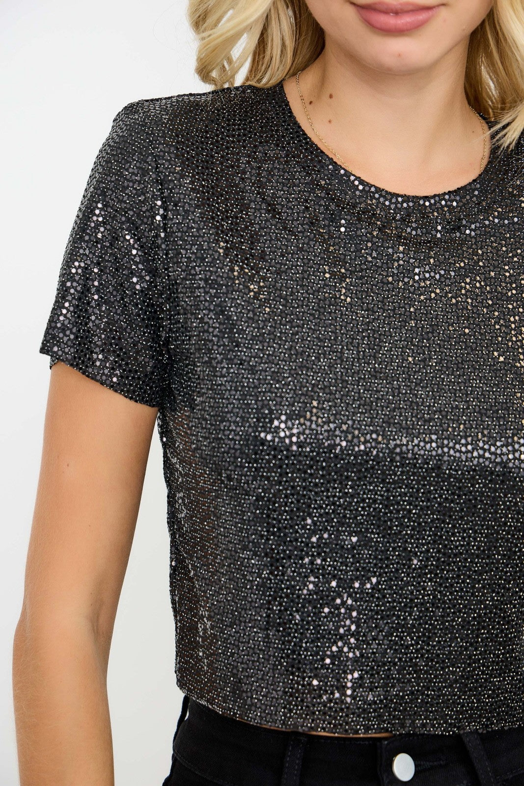 Blusa Black Lentejuela