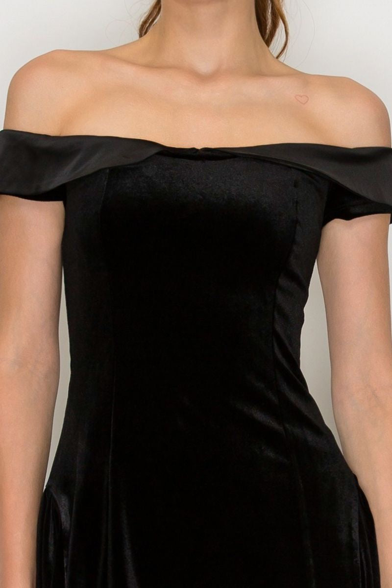 Vestido Luxe Off-Shoulder✨🖤