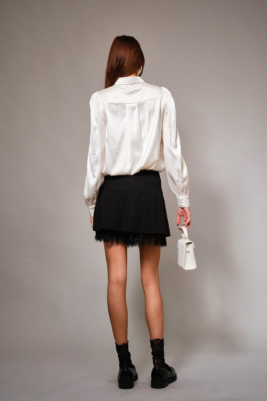 BLUSA SEDA ABULLONADA PREMIUM🖤