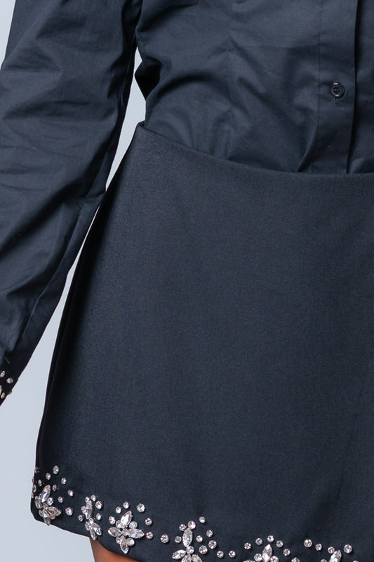 Conjunto 2 piezas Blusa & Falda negro